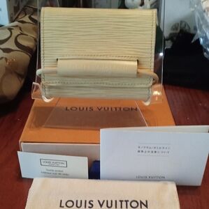 Louis Vuitton Beige Textured Wallet